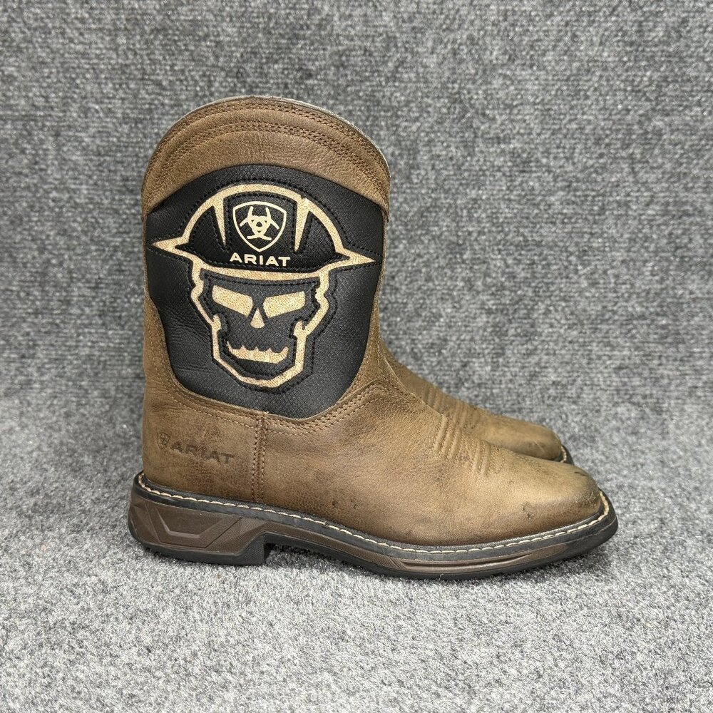Ariat WorkHog XT VentTEK Bold Boot Boy 2 Brown Leather Square Toe Western Cowboy